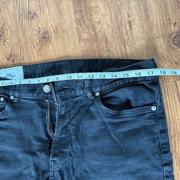 H&M black denim - slim - size 34x32 - Picture 2 of 7